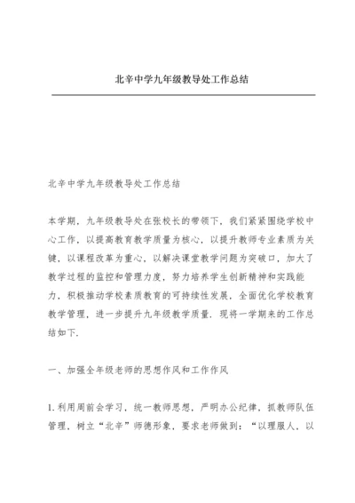 北辛中学九年级教导处工作总结.docx