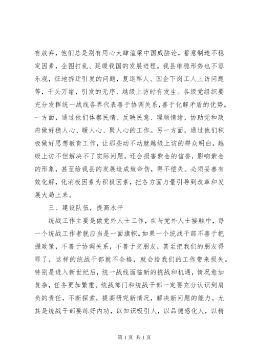 统战工作会议讲话.docx