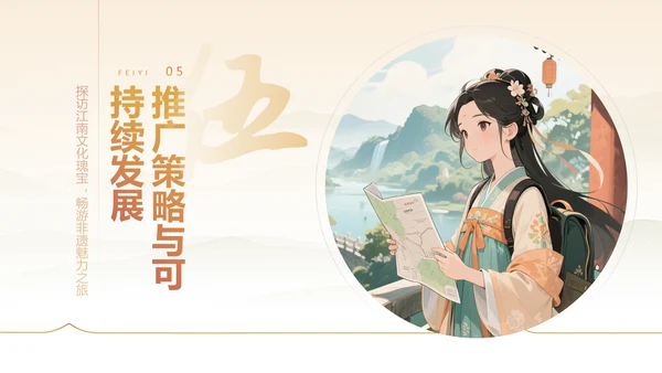 黄色国风非遗旅游路线策划PPT模板