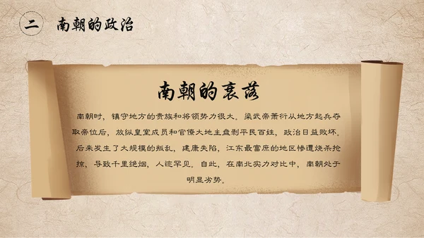东晋南朝时期江南地通用PPT模板