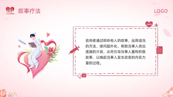 粉色插画叙事护理概述PPT模板宣传PPT动态PPT