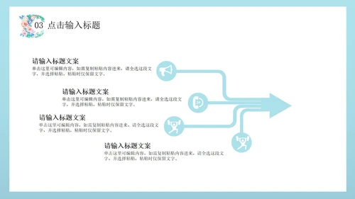绿色文艺花卉总结汇报PPT模板