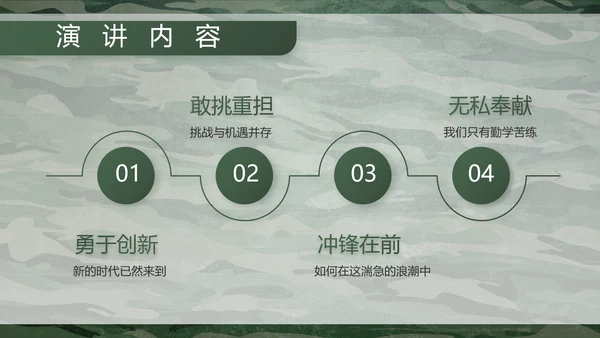 迷彩风八一部队特种兵训练动态PPT模板