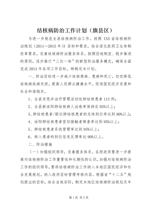 结核病防治工作计划（旗县区）精编.docx