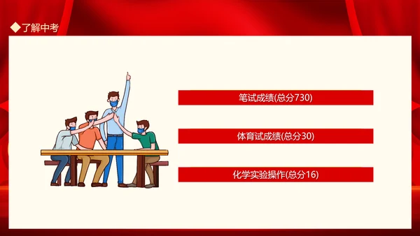 中考百日誓师班会高考考生家长会PPT模板
