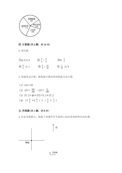 人教版六年级上册数学期末测试卷及参考答案【精练】.docx