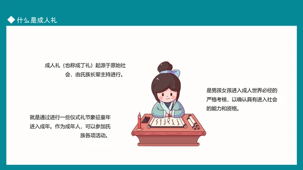 中国传统文化礼仪成人礼PPT模板