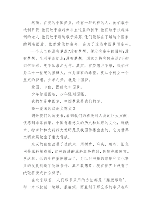 高一爱国的议论文范文2021.docx