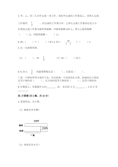 玛沁县六年级下册数学期末测试卷（有一套）.docx