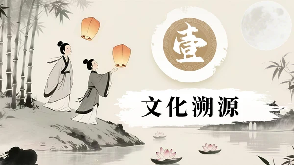 棕色中国风中元节文化传承与创新策划PPT模板
