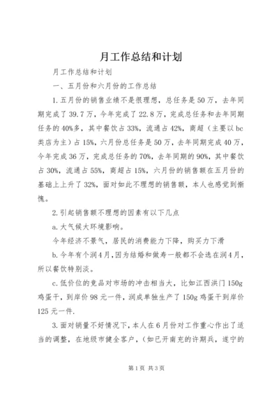 月工作总结和计划.docx