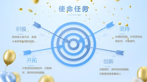 蓝色时尚公司年会活动策划动态PPT模板