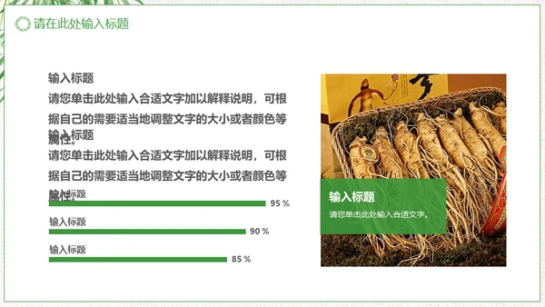 中草药中药人参通用PPT模板