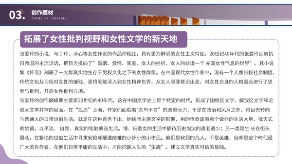 张爱玲名人介绍文学作家读书分享PPT模板