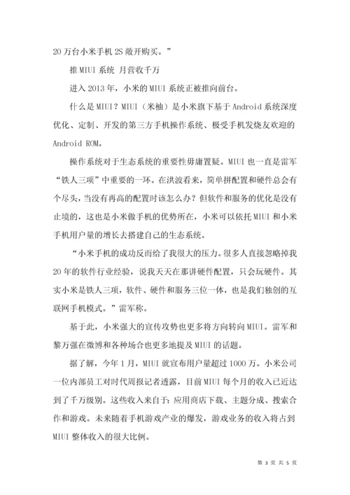 雷军-小米不只会玩硬件.docx