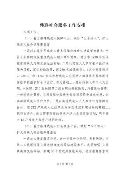 残联社会服务工作安排.docx