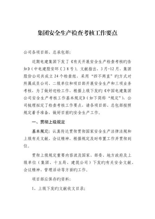 迎接集团检查考核要点.docx