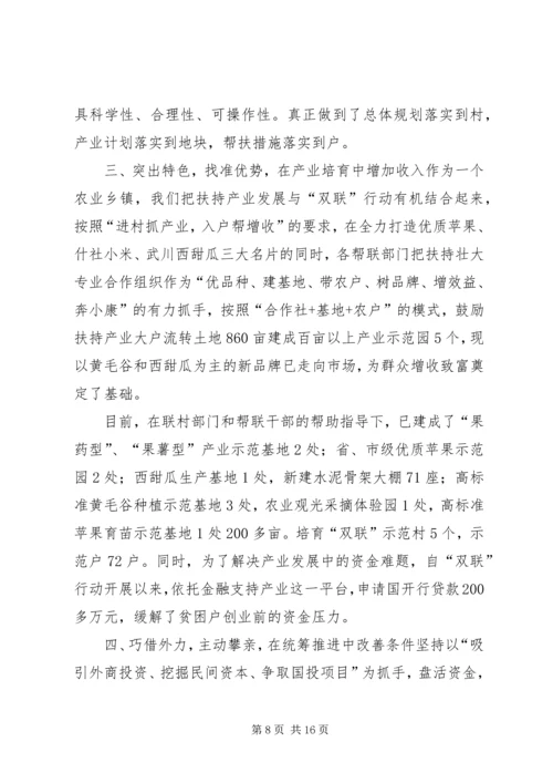 乡镇扶贫双联工作述职报告.docx