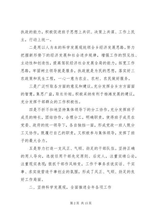 乡镇长在某年度党政领导干部述职述廉报告会讲话稿.docx