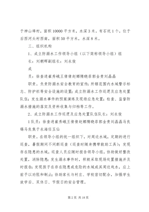 西河头小学防溺水工作安全应急预案.docx