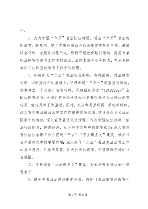 镇委普法治理指导方案.docx