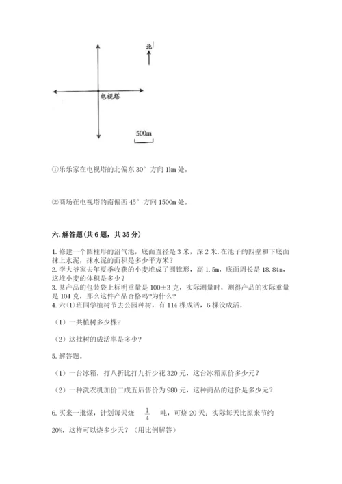 人教版六年级下册数学期末测试卷及一套完整答案.docx