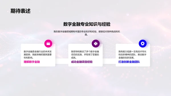 数字金融领域竞聘PPT模板