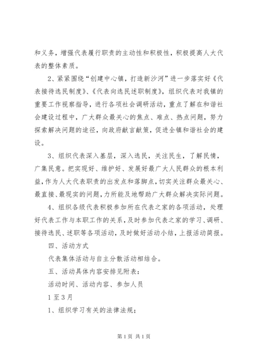 【镇人大代表活动计划】人大代表活动计划.docx