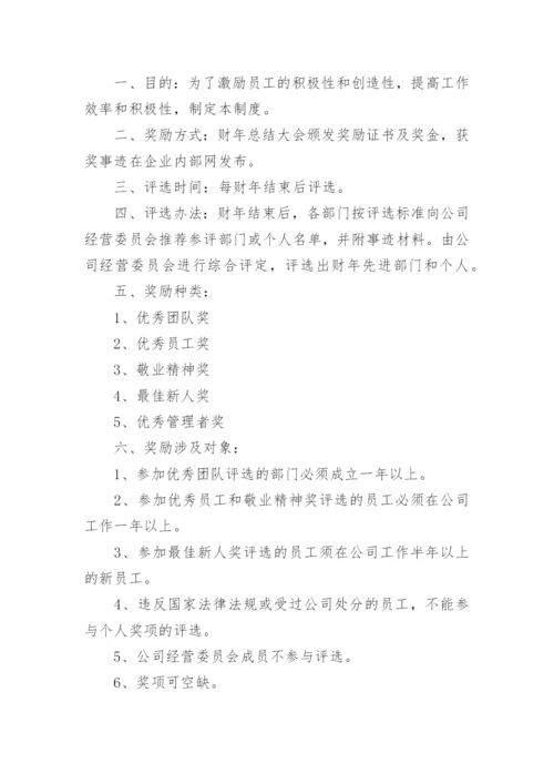 公司员工奖惩管理规章制度.docx