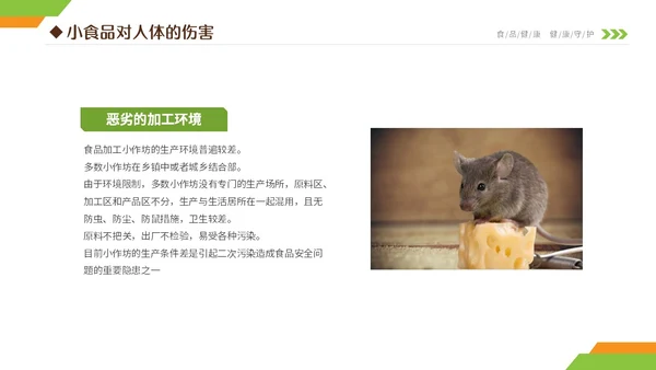 黄绿双色清新简约6月食品安全宣传周小学生食品安全主