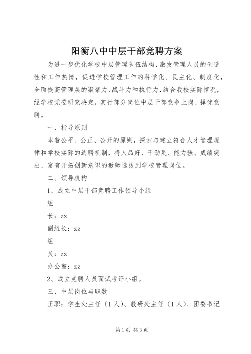 阳衡八中中层干部竞聘方案.docx