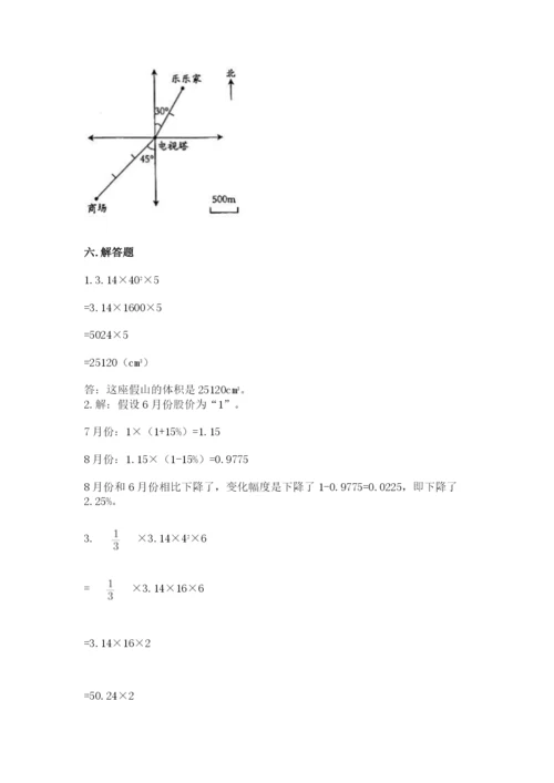 六年级下册数学期末测试卷【黄金题型】.docx