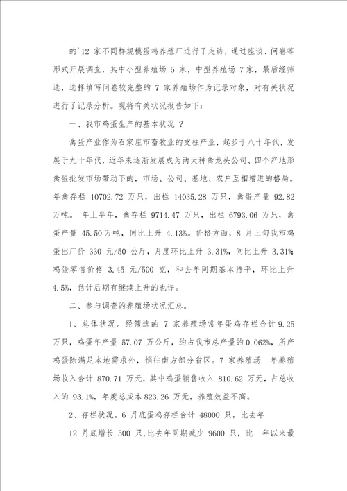 鸡蛋调查汇报