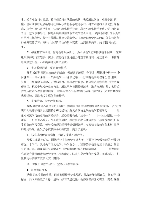 小班化汇报材料