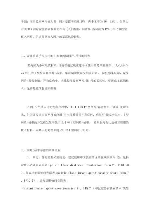 盆底重建手术网片或吊带暴露并发症诊治的中国专家共识.docx