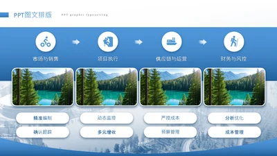 蓝色系商务风风景图片排版图文页