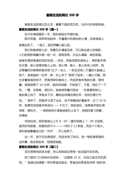 暑假生活的周记300字.docx