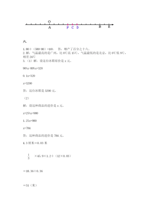 小学毕业班数学检测卷【必刷】.docx