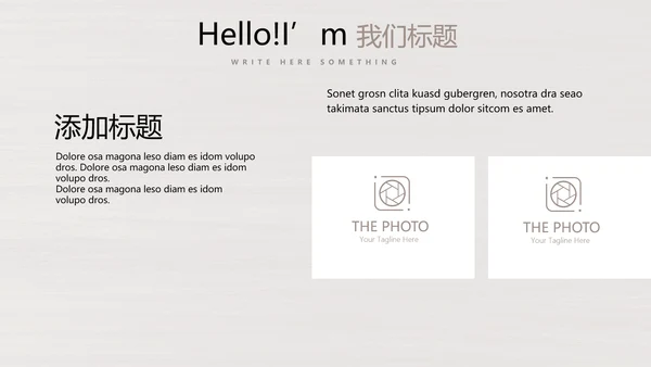 时尚木纹装饰公司通用PPT动态模板