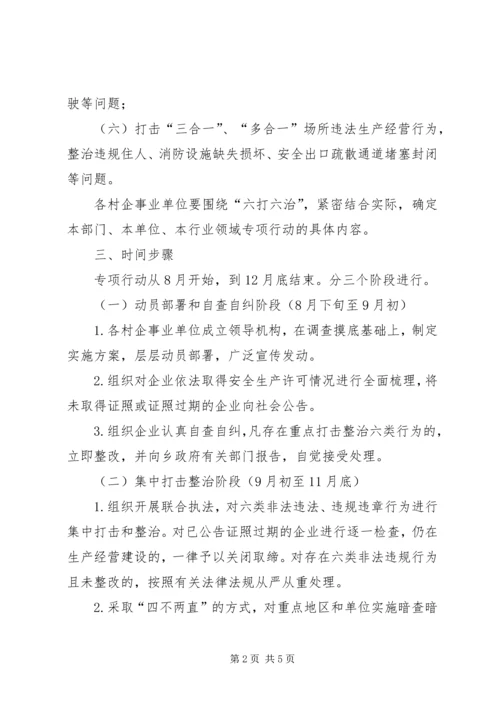 六打六治专项行动工作方案.docx