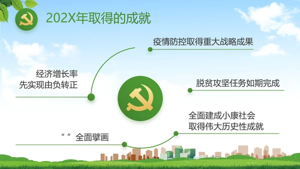 绿色清新新农村城镇建设动态PPT