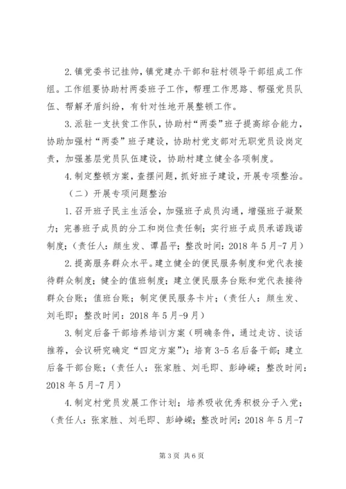 村软弱涣散基层党组织整顿工作方案.docx