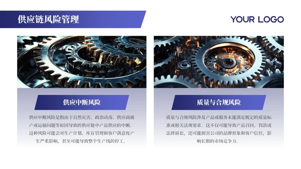 蓝色商务风企业介绍PPT模板_机械工业供应链管理与效率概述PPT模板