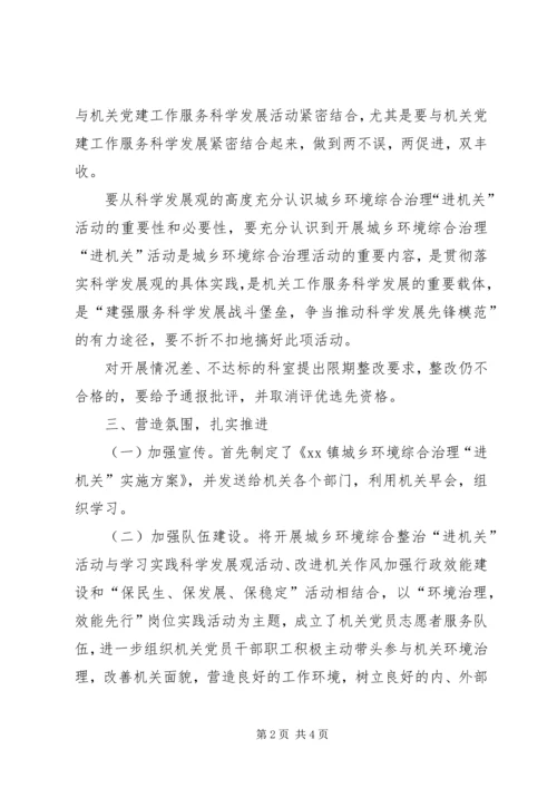 城乡环境综合治理“进机关”活动情况汇报 (3).docx