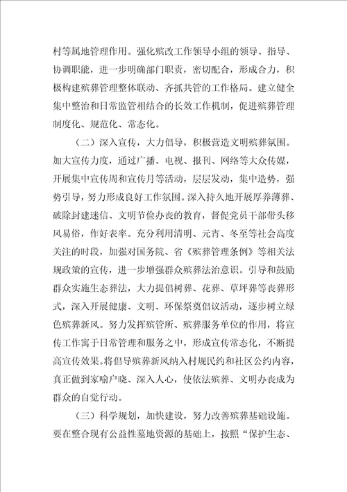 殡葬改革自查报告