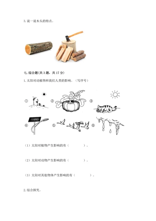 教科版科学二年级上册《期末测试卷》审定版.docx