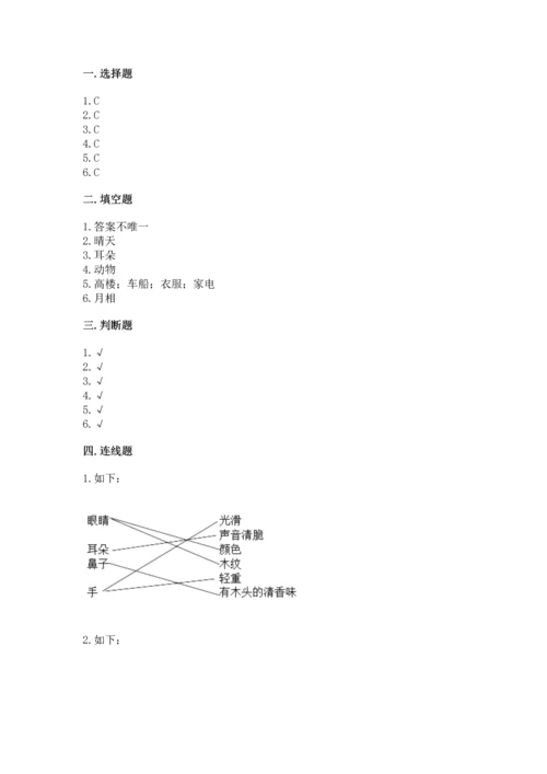 教科版二年级上册科学期末测试卷及下载答案.docx