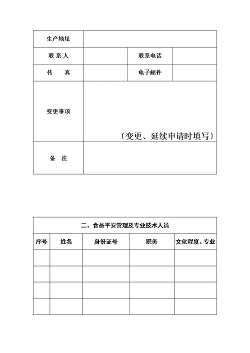 最新食品生产许可证申请书及需要提交材料清单