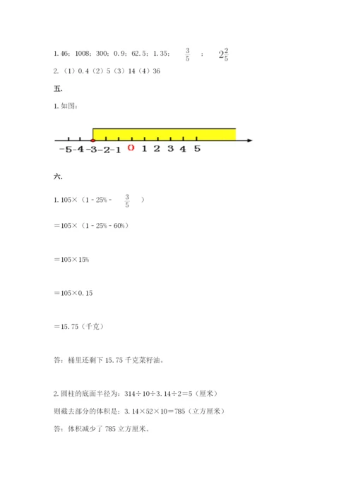 人教版小升初数学模拟试卷附参考答案【名师推荐】.docx