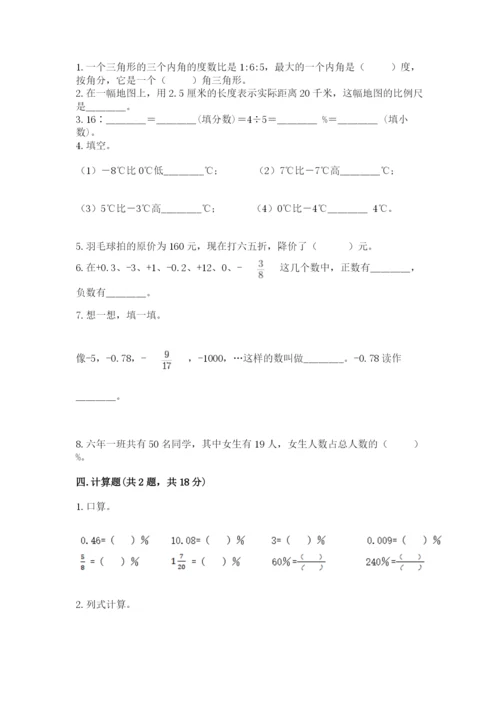 北京版六年级下册数学期末测试卷精品（典优）.docx